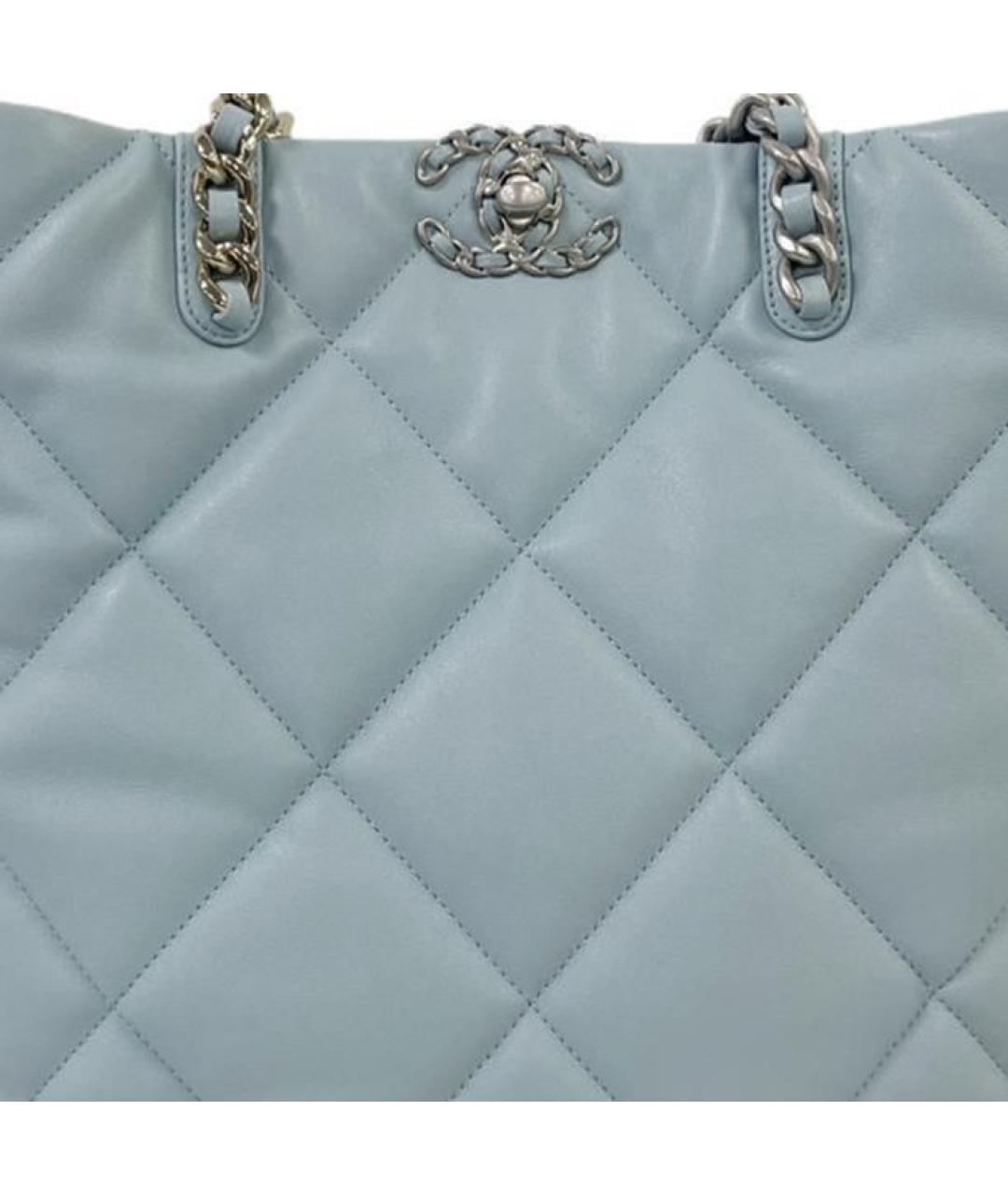 CHANEL Голубая сумка через плечо, фото 2