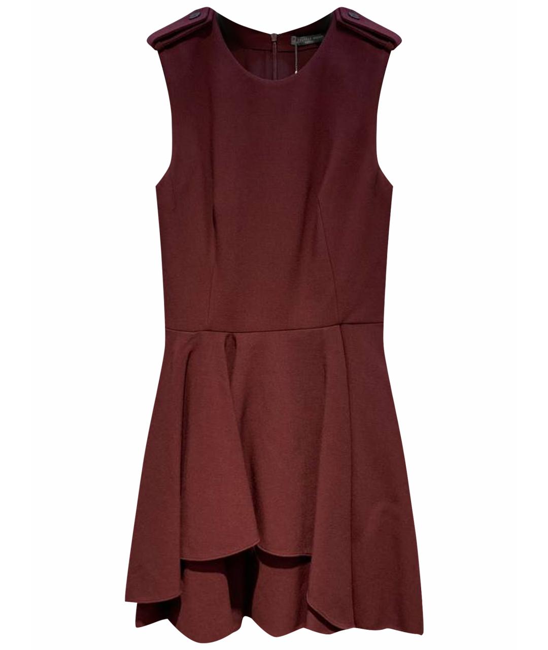 ALEXANDER MCQUEEN Коричневое вискозное коктейльное платье, фото 1