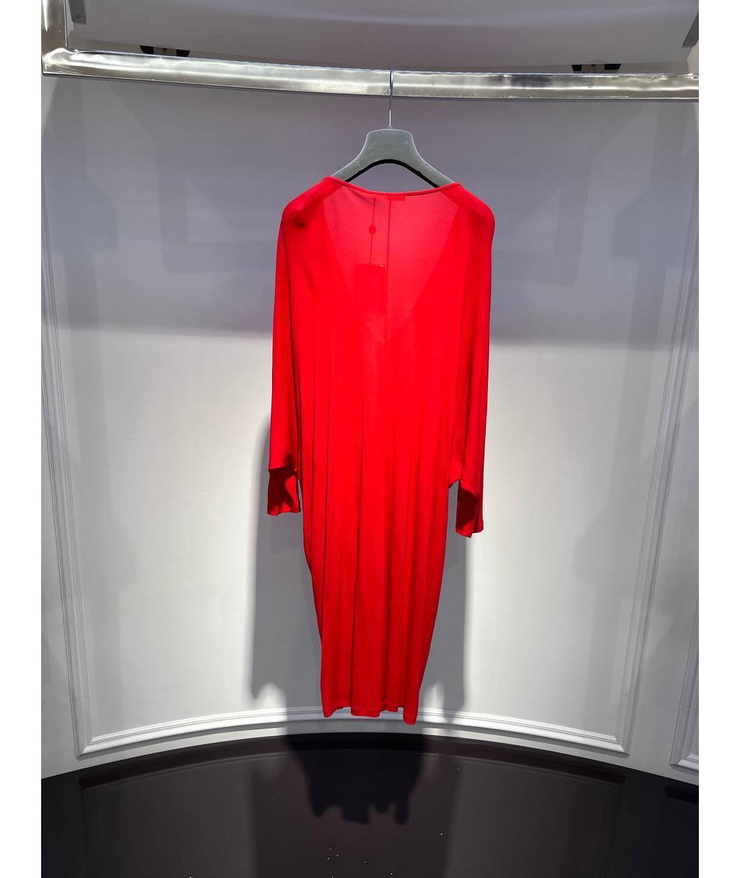 ALEXANDER MCQUEEN Красное вискозное вечернее платье, фото 3