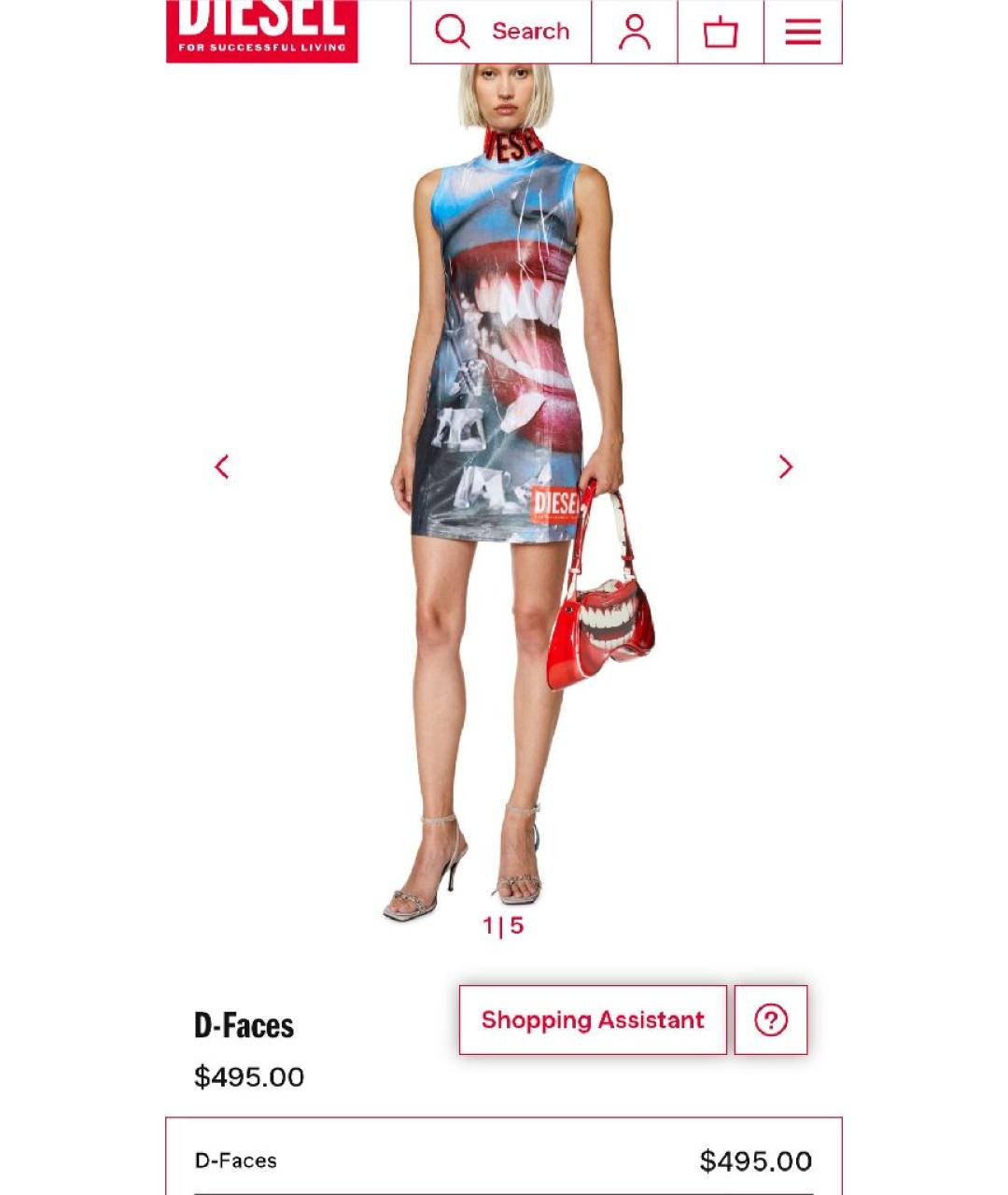 DIESEL Мульти повседневное платье, фото 4