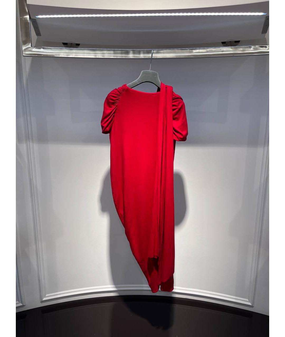 ALEXANDER MCQUEEN Красное вискозное вечернее платье, фото 3