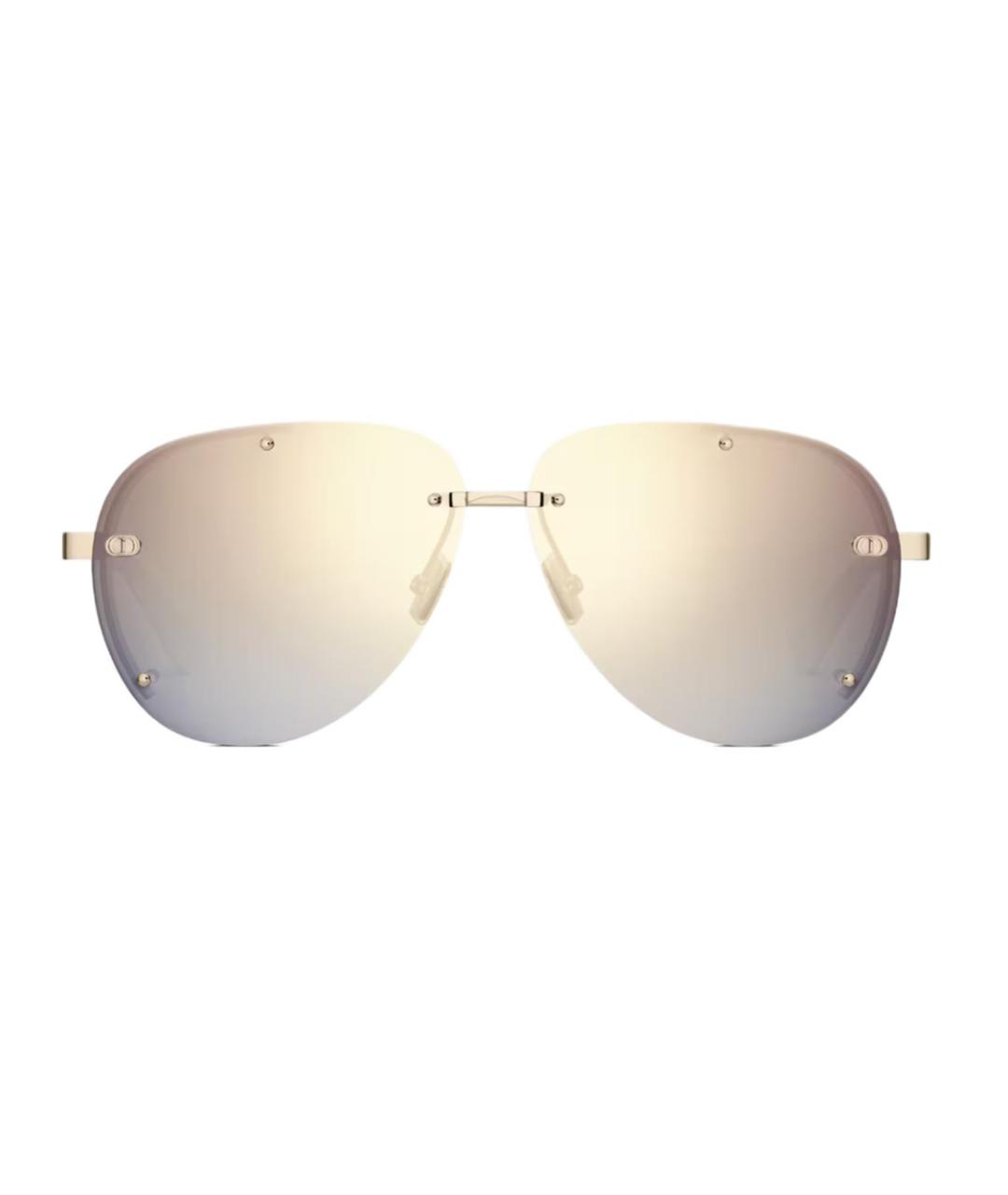 CHRISTIAN DIOR Золотые металлические солнцезащитные очки, фото 2