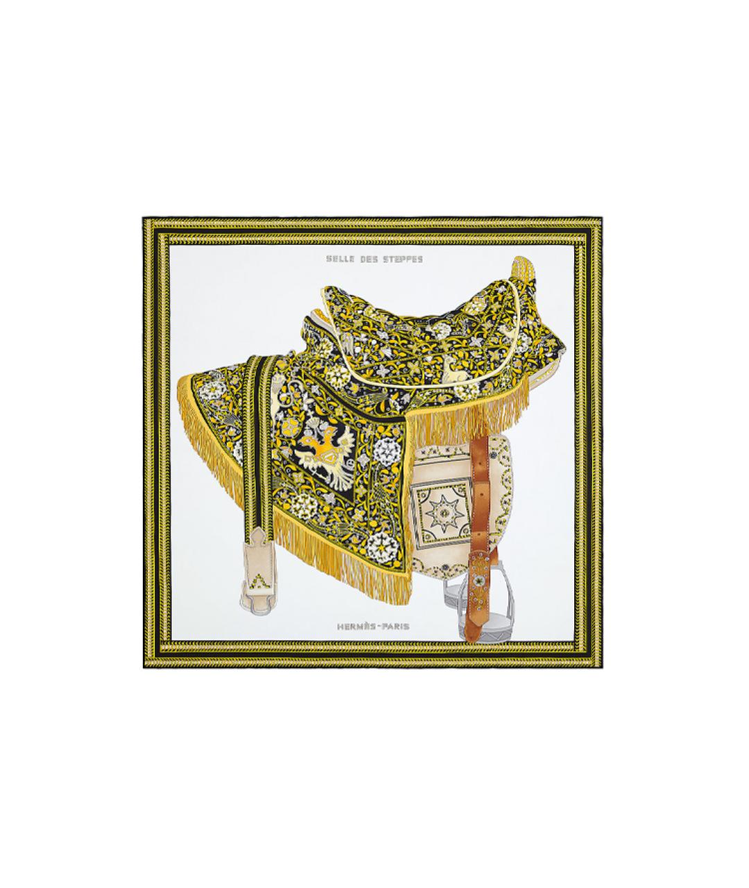 HERMES Мульти шелковый шарф, фото 1