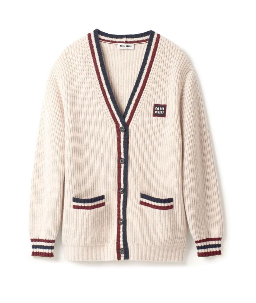MIU MIU Бежевый кардиган, фото 1