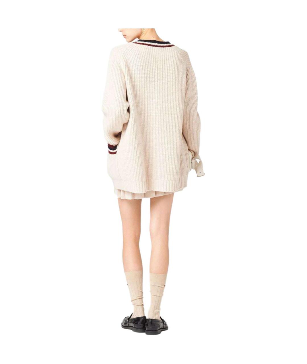 MIU MIU Бежевый кардиган, фото 3