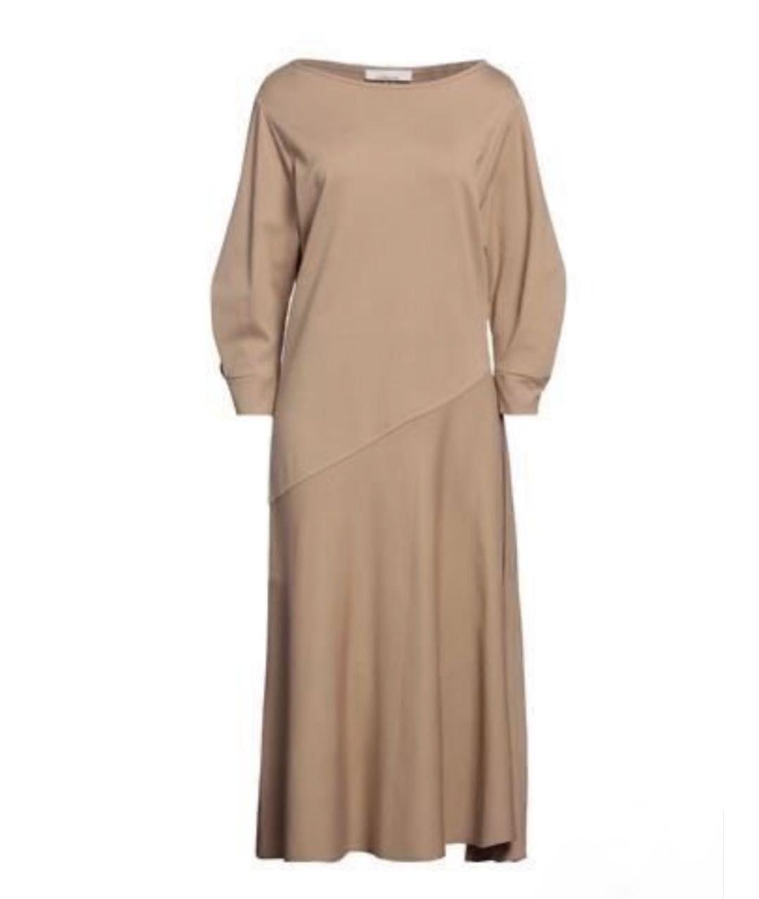 MAX MARA Бежевое вискозное повседневное платье, фото 1