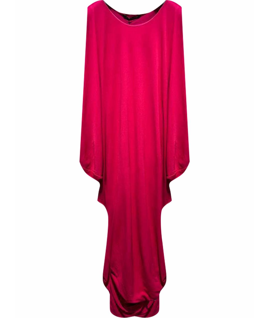 ALEXANDER MCQUEEN Фуксия вискозное коктейльное платье, фото 1