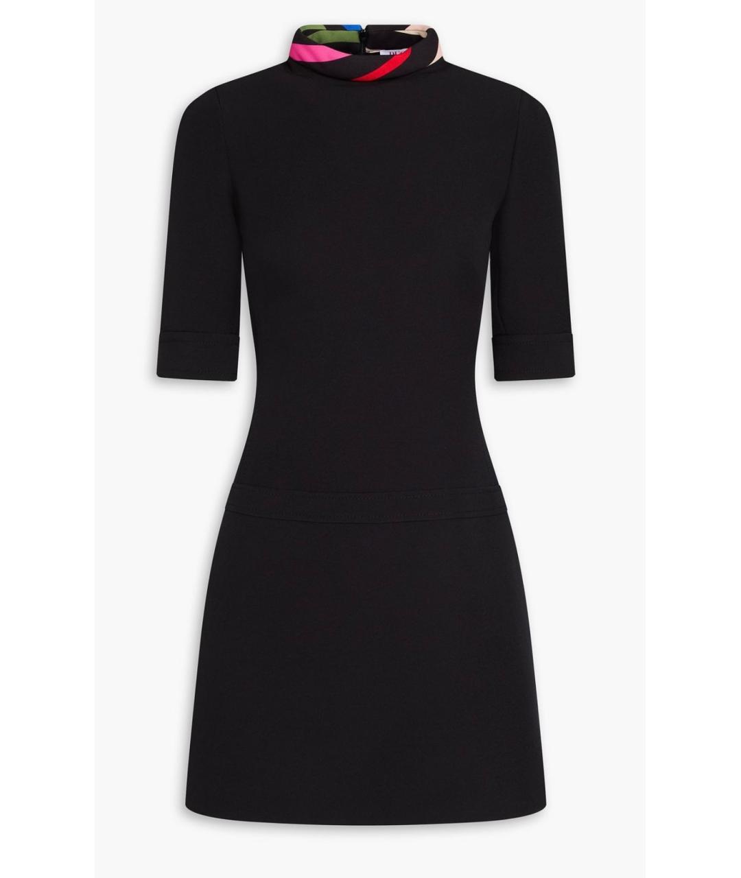 EMILIO PUCCI Черное полиэстеровое коктейльное платье, фото 4