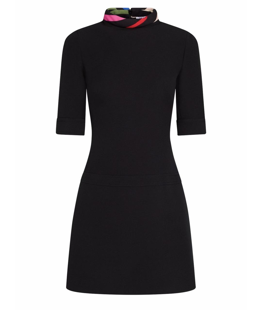 EMILIO PUCCI Черное полиэстеровое коктейльное платье, фото 1