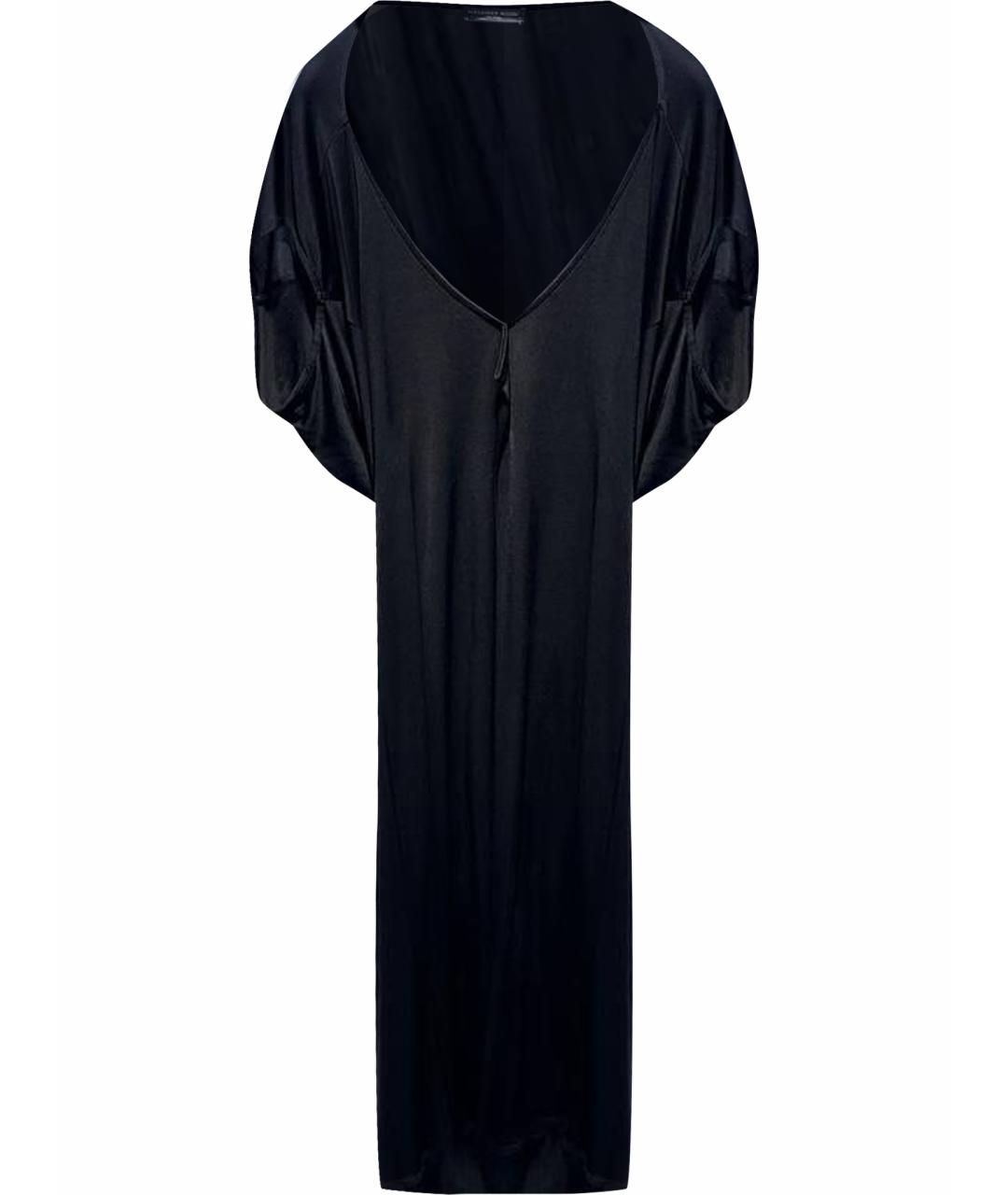 ALEXANDER MCQUEEN Черное вискозное повседневное платье, фото 1