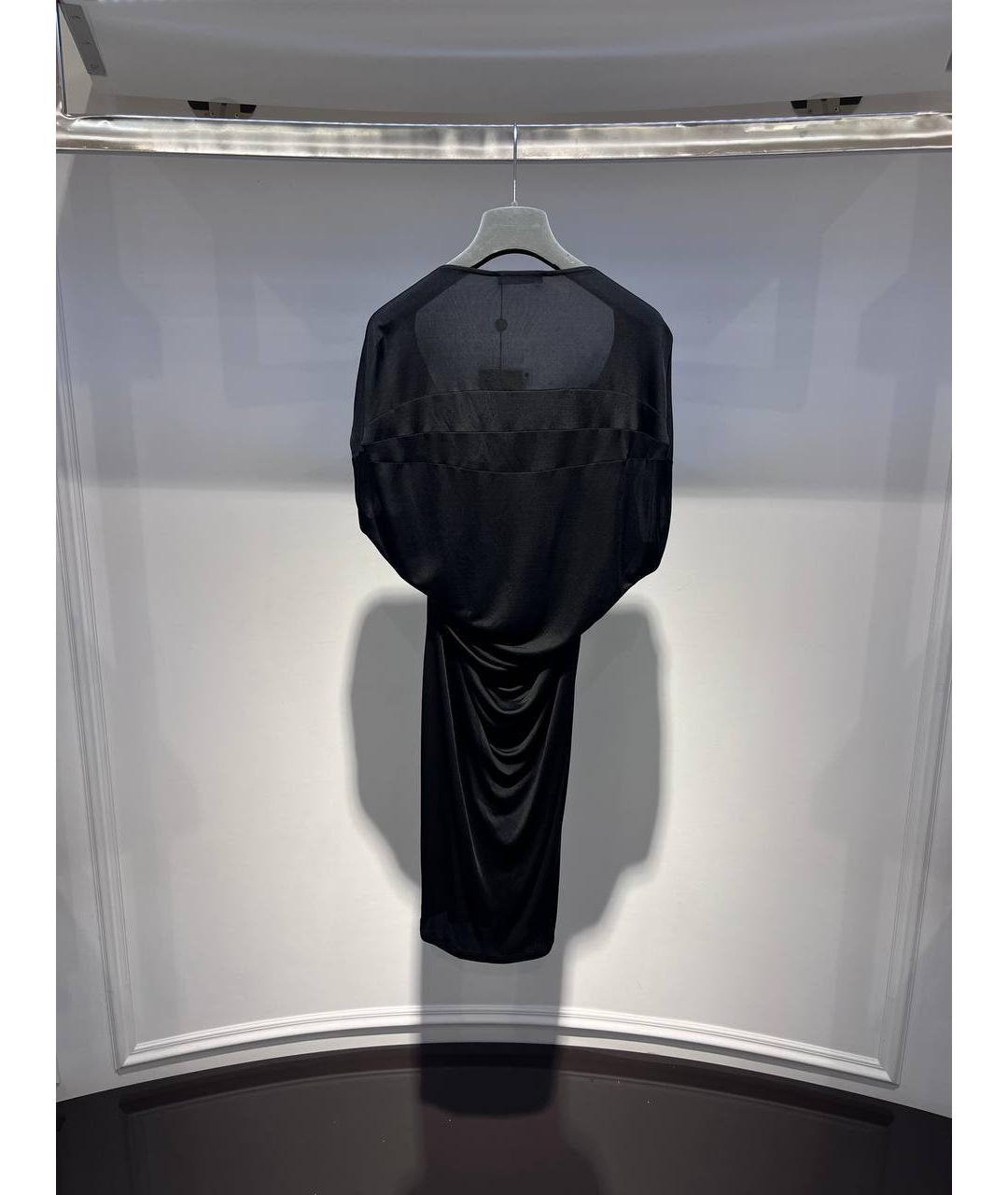 ALEXANDER MCQUEEN Черное вискозное повседневное платье, фото 3