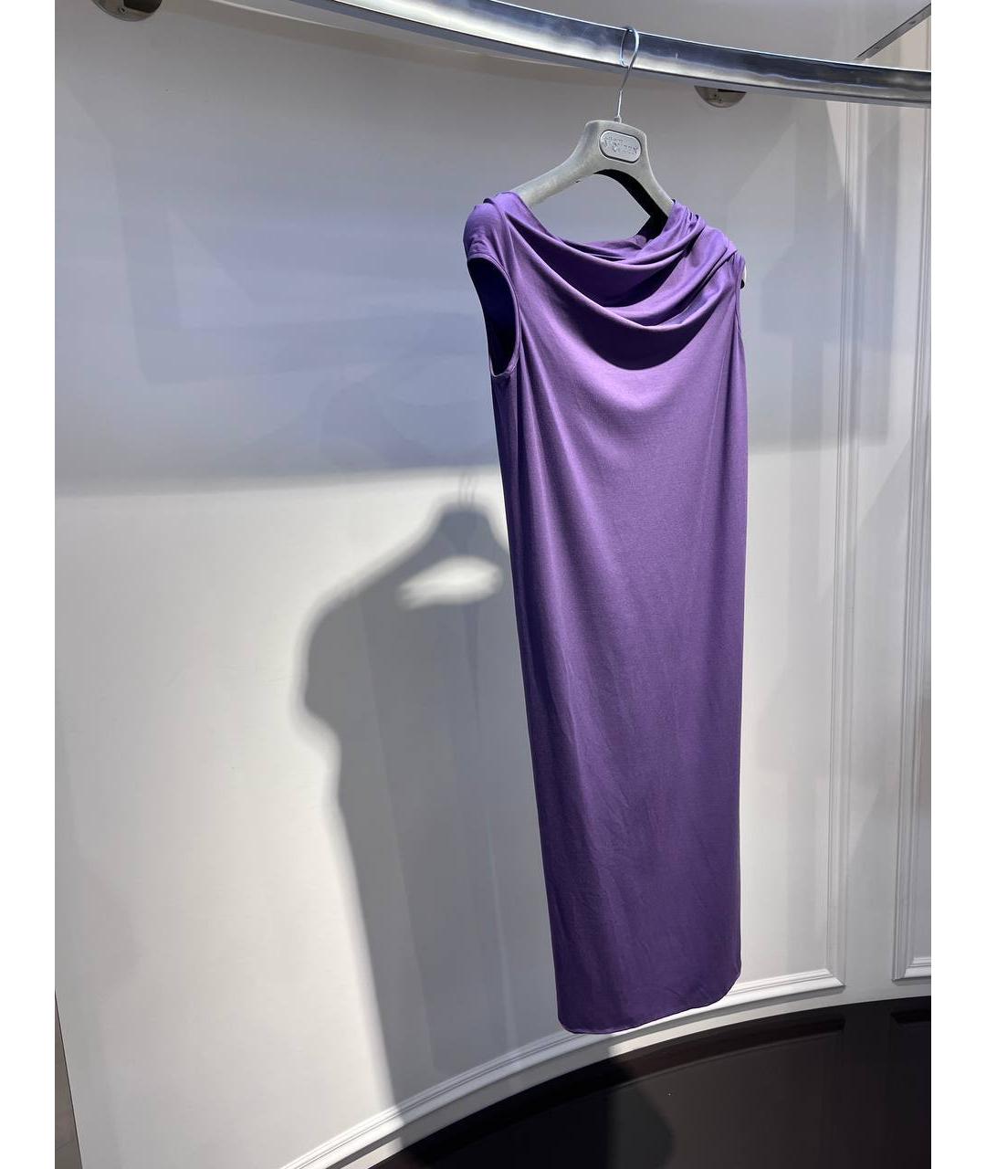 ALEXANDER MCQUEEN Фиолетовое вискозное коктейльное платье, фото 2