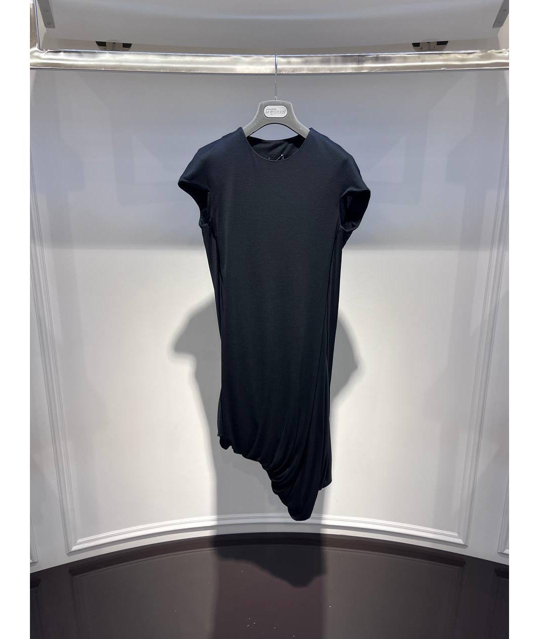 ALEXANDER MCQUEEN Черное вискозное повседневное платье, фото 4