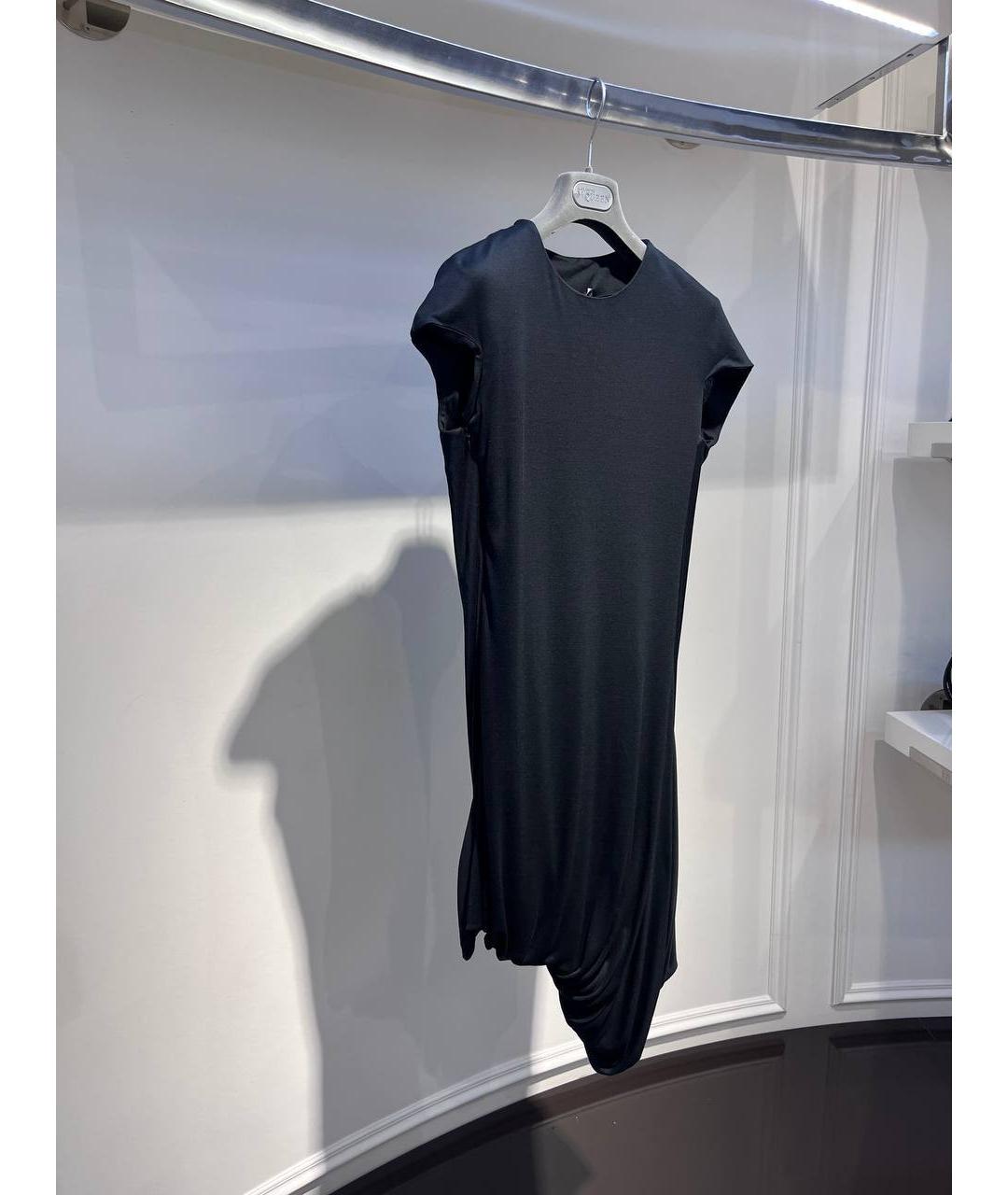ALEXANDER MCQUEEN Черное вискозное повседневное платье, фото 2