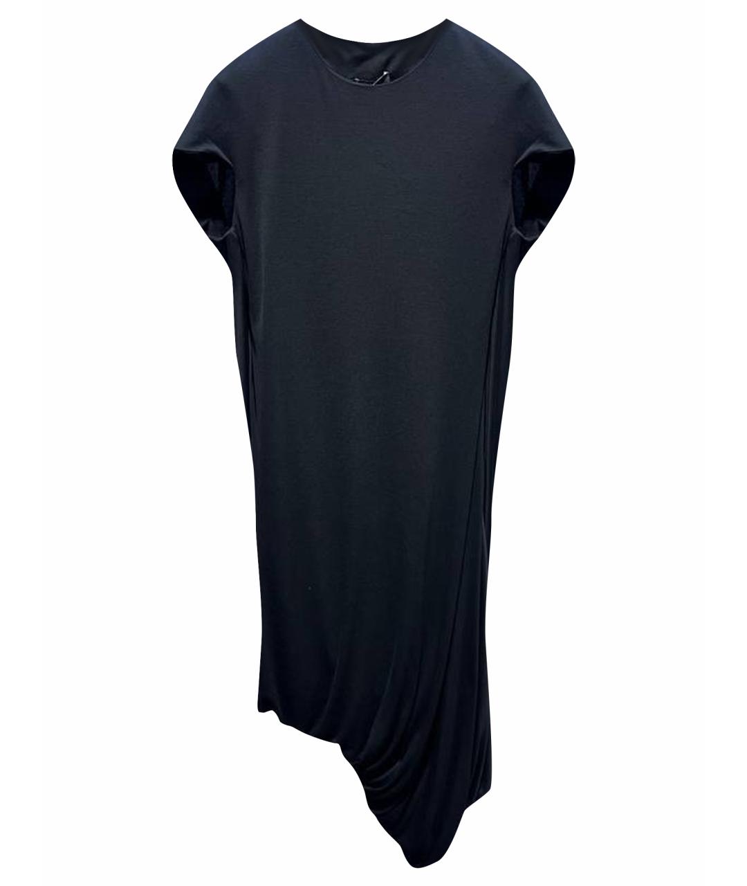 ALEXANDER MCQUEEN Черное вискозное повседневное платье, фото 1