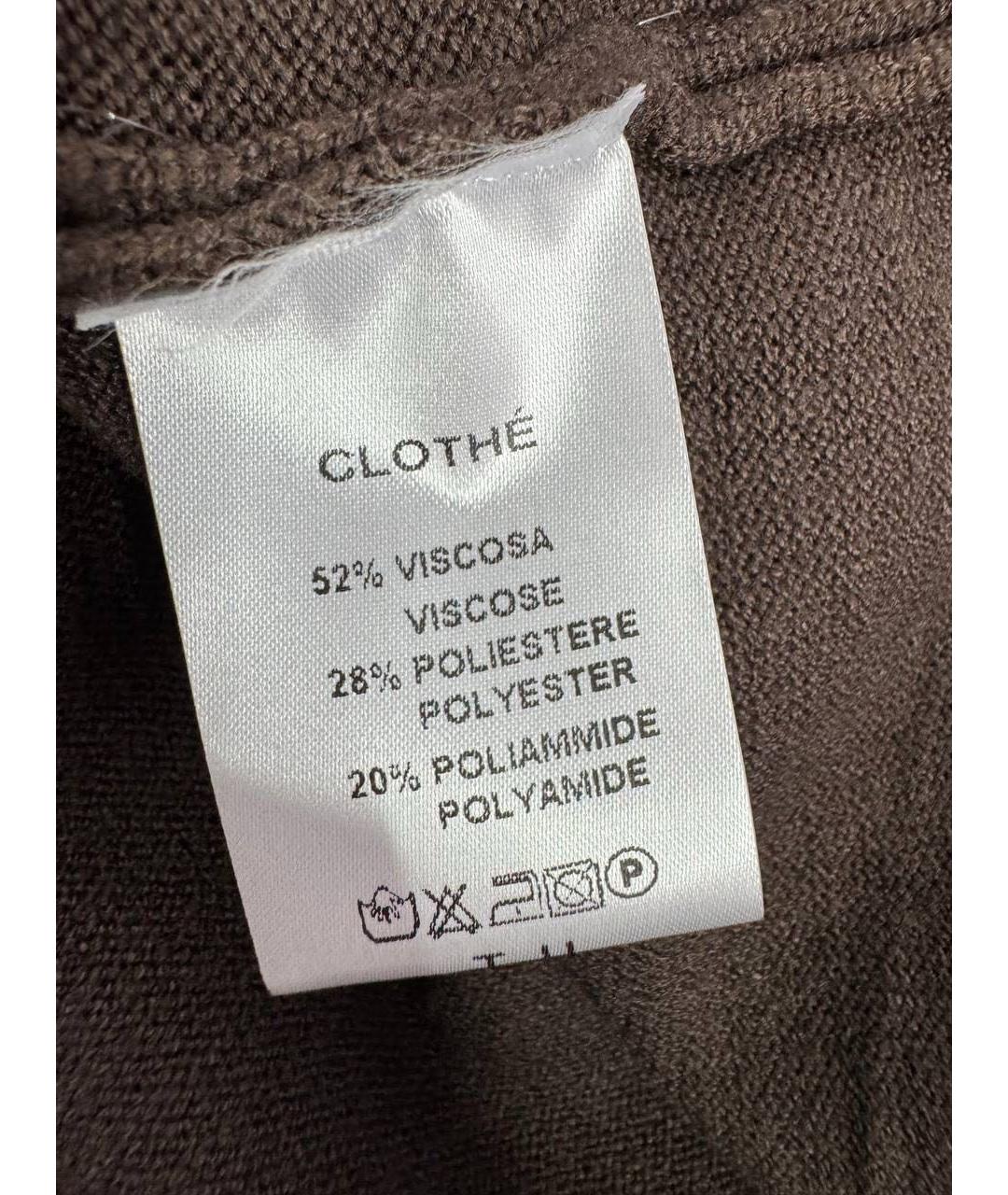 MAX MARA Коричневое вискозное повседневное платье, фото 5