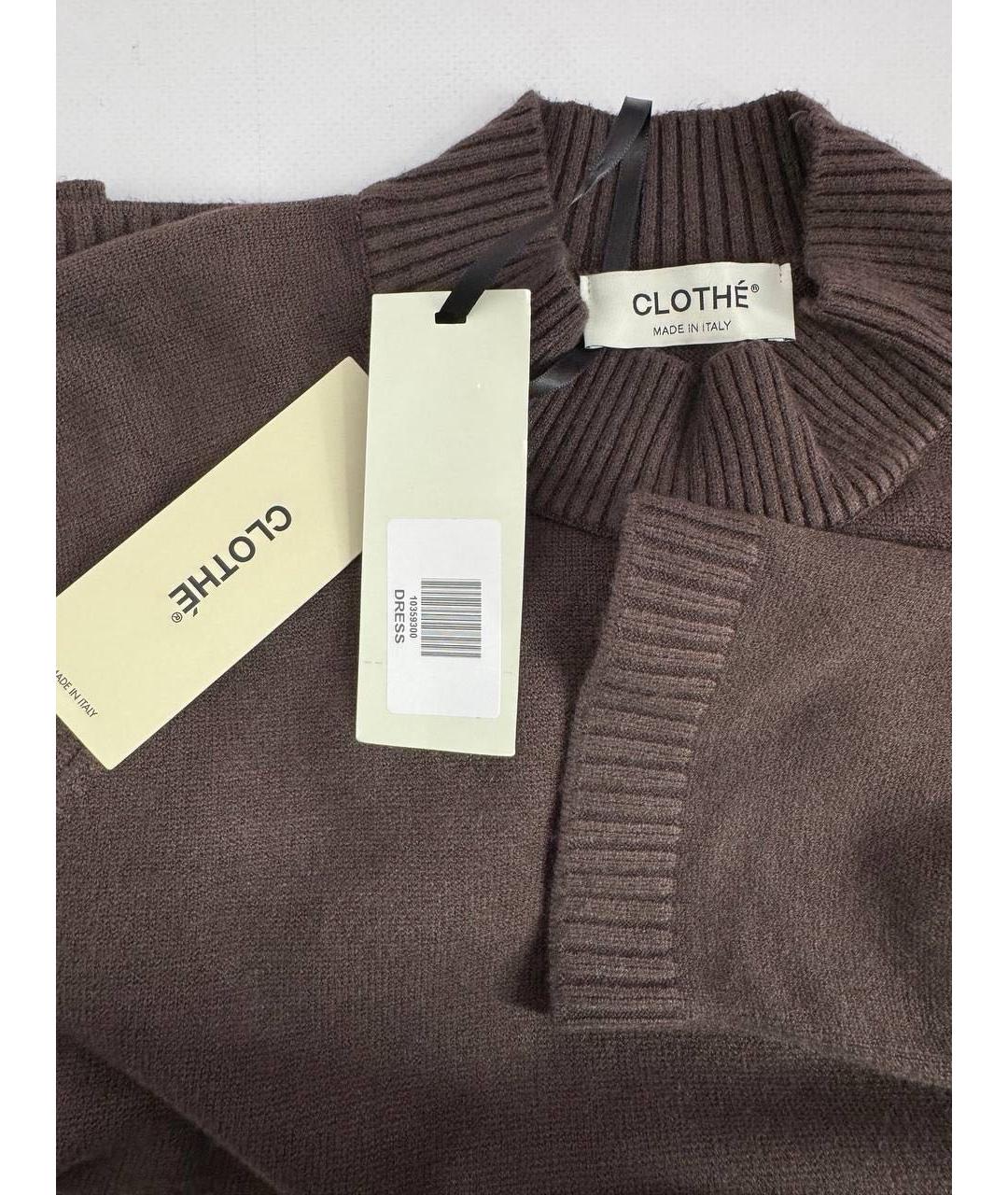 MAX MARA Коричневое вискозное повседневное платье, фото 3