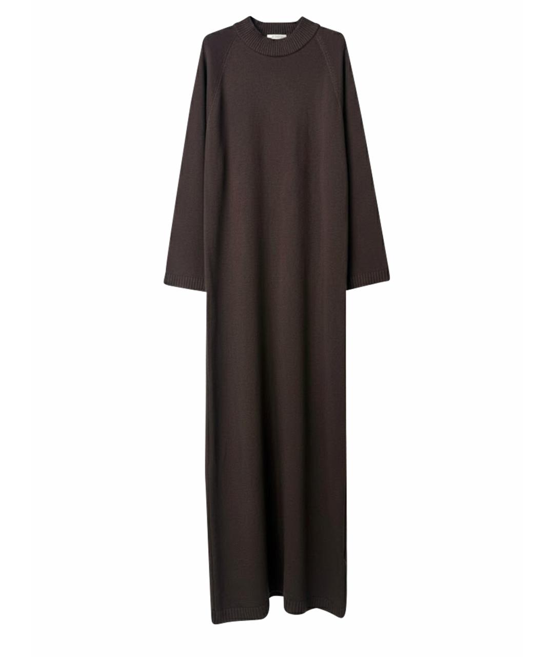 MAX MARA Коричневое вискозное повседневное платье, фото 1