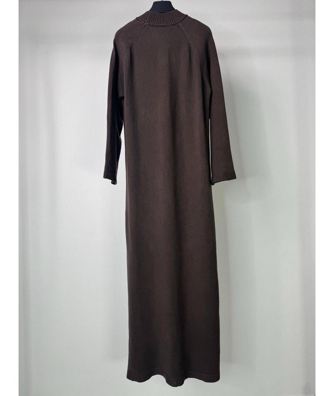 MAX MARA Коричневое вискозное повседневное платье, фото 2