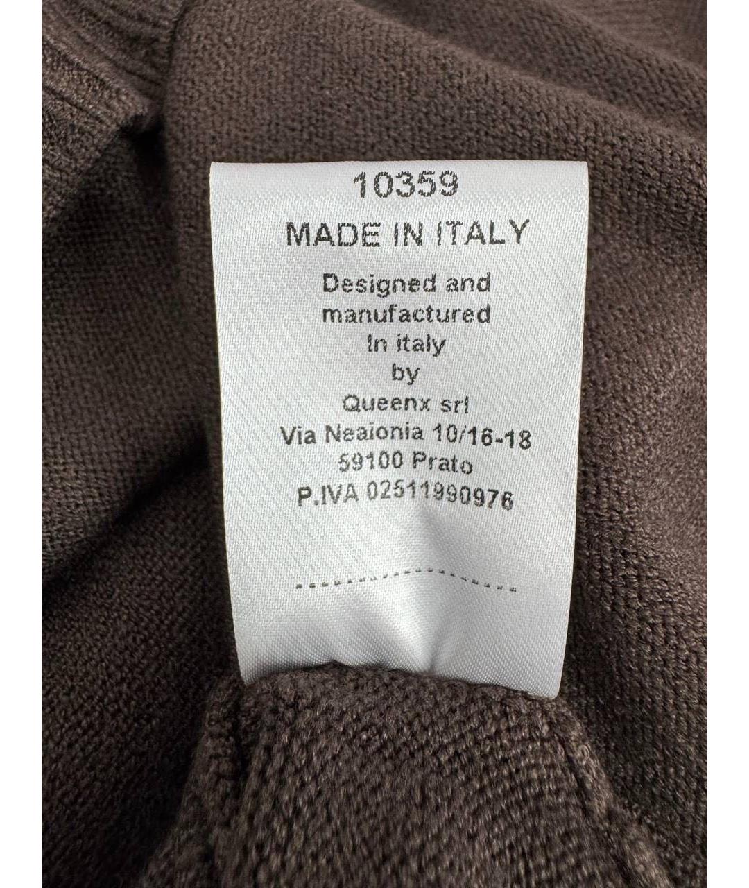 MAX MARA Коричневое вискозное повседневное платье, фото 6