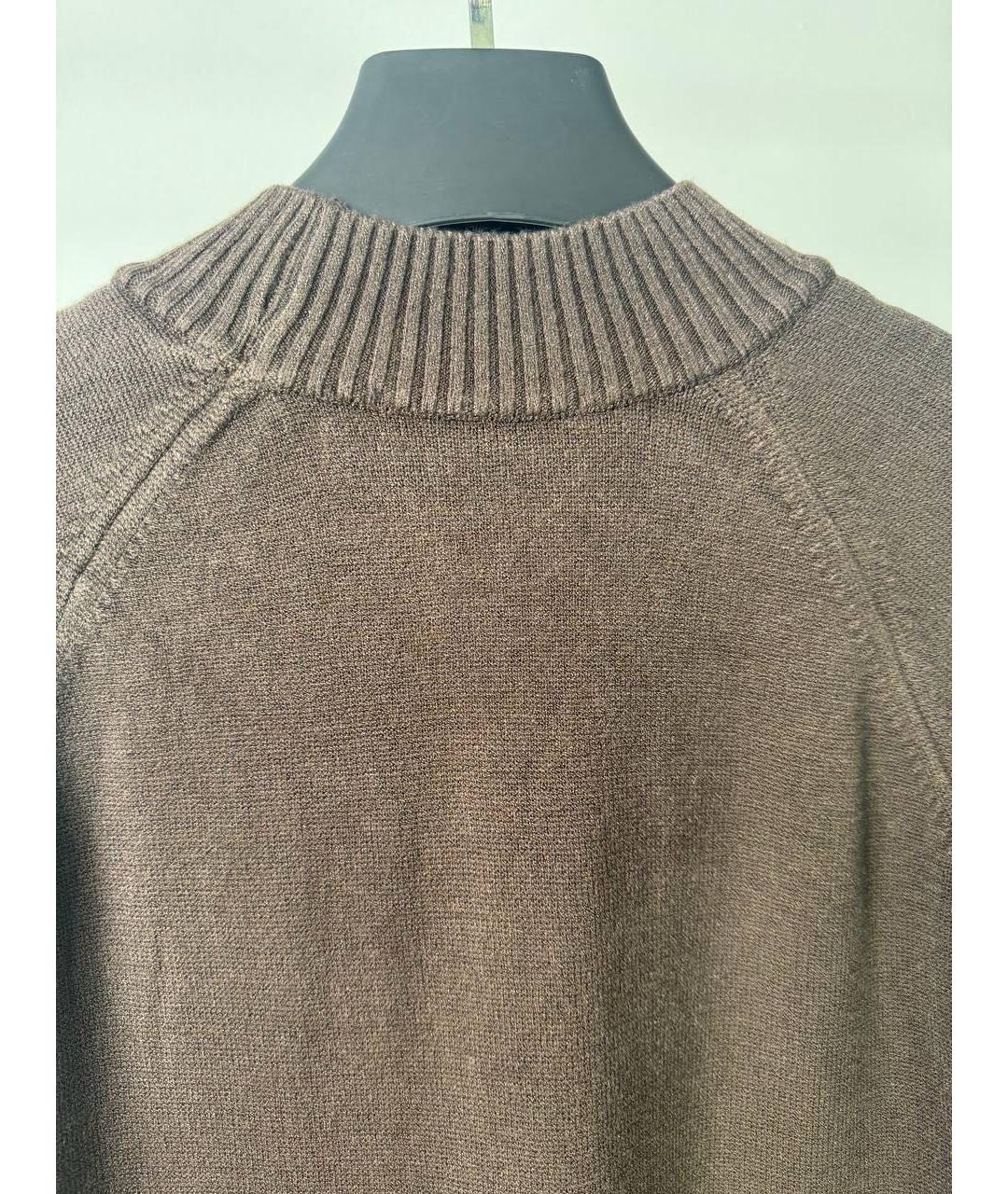 MAX MARA Коричневое вискозное повседневное платье, фото 4