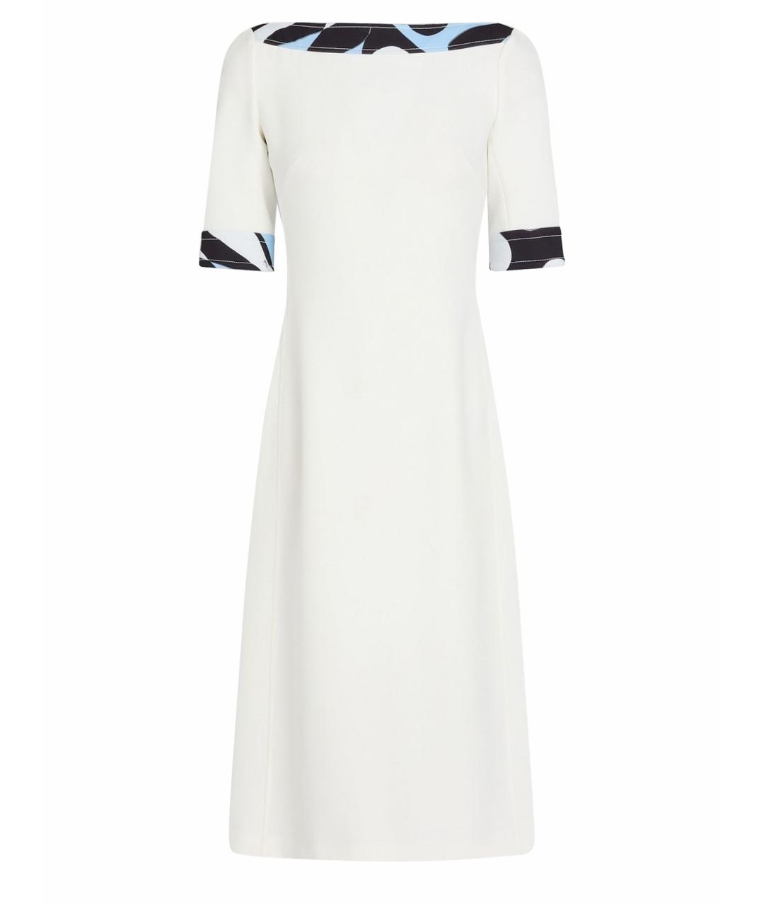 EMILIO PUCCI Белое полиэстеровое коктейльное платье, фото 1