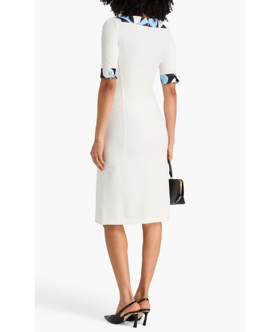 EMILIO PUCCI Белое полиэстеровое коктейльное платье, фото 3
