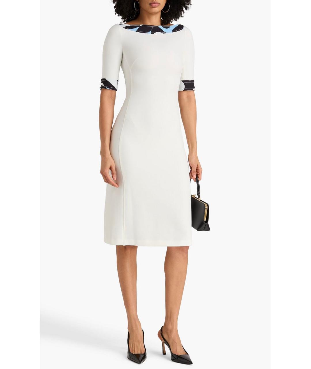 EMILIO PUCCI Белое полиэстеровое коктейльное платье, фото 2