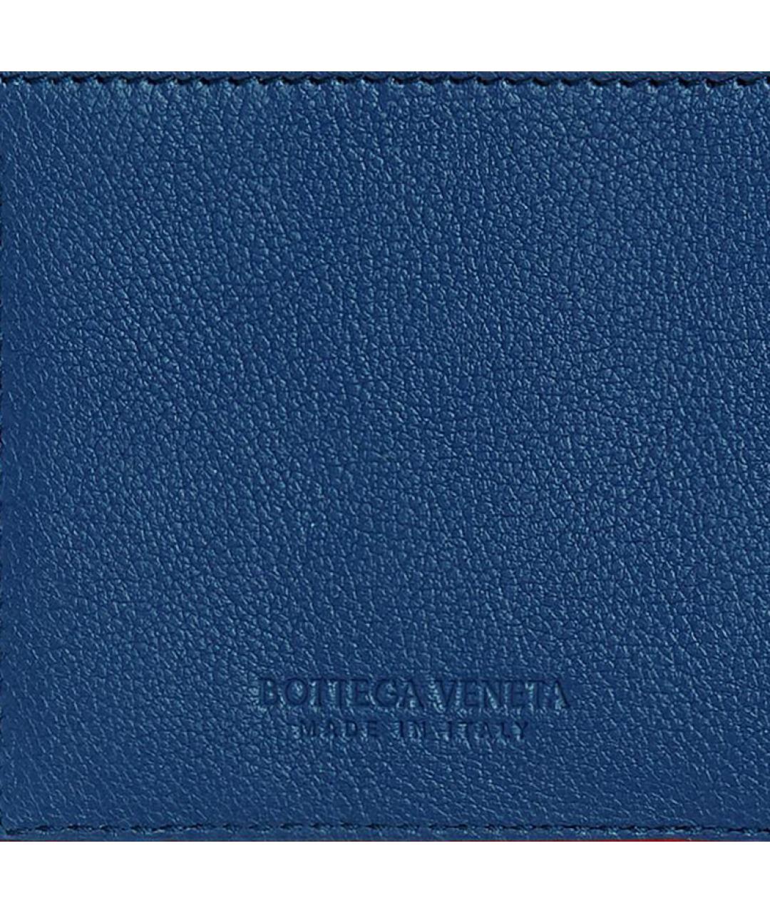 BOTTEGA VENETA Синий кожаный кардхолдер, фото 3