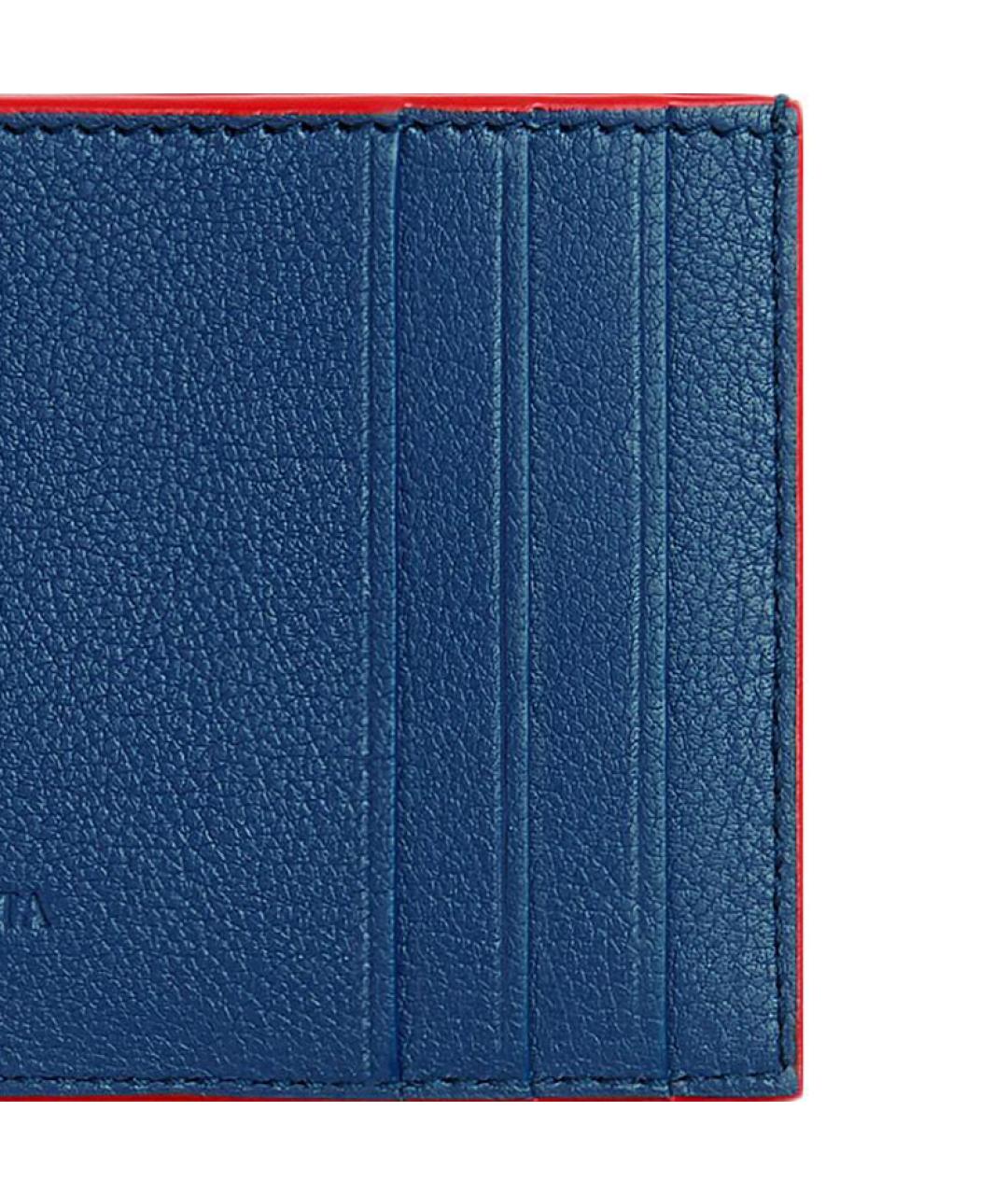 BOTTEGA VENETA Синий кожаный кардхолдер, фото 4