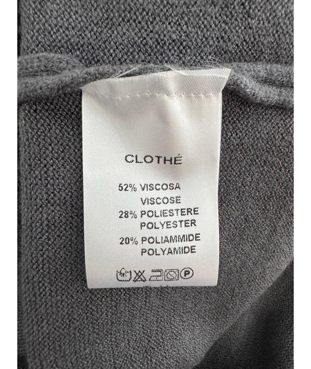 MAX MARA Серое вискозное повседневное платье, фото 7