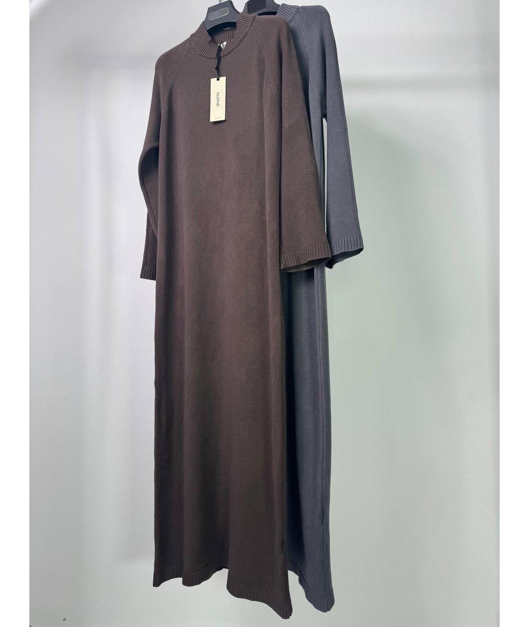 MAX MARA Серое вискозное повседневное платье, фото 5