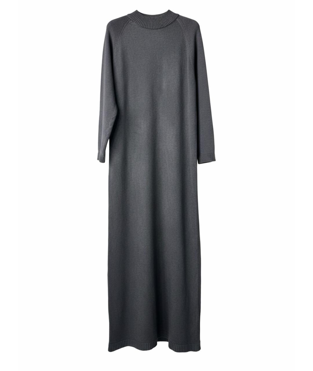 MAX MARA Серое вискозное повседневное платье, фото 1