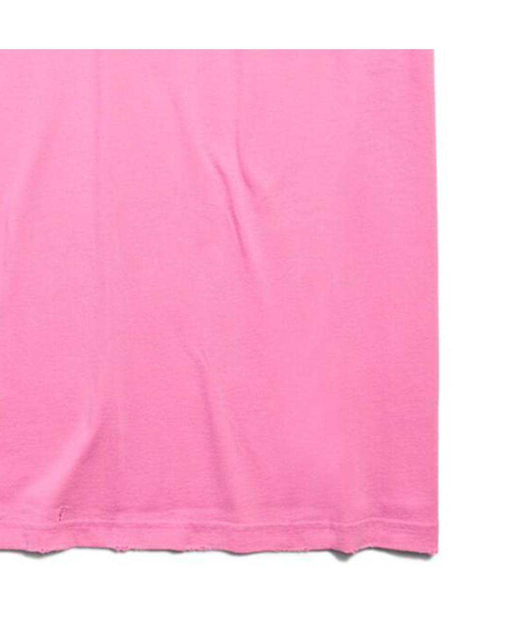 BALENCIAGA Розовая хлопковая футболка, фото 5