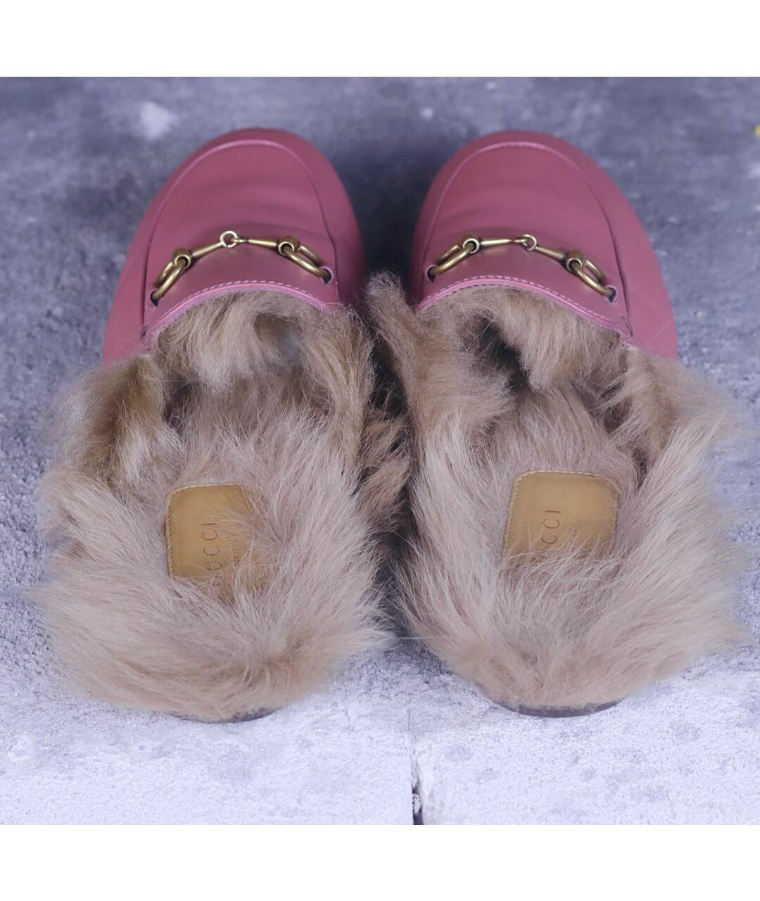 GUCCI Розовые кожаные мюли, фото 4