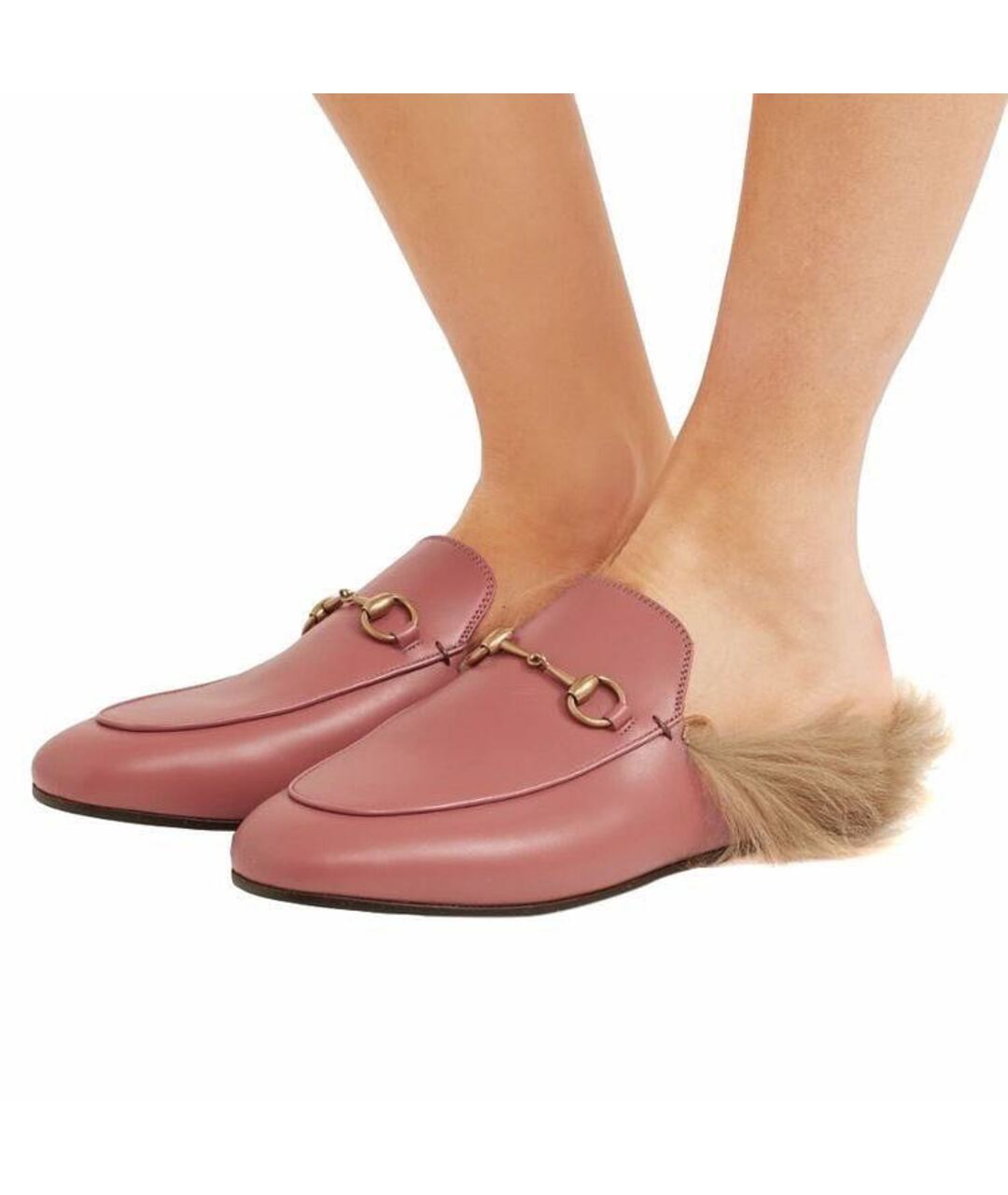 GUCCI Розовые кожаные мюли, фото 7