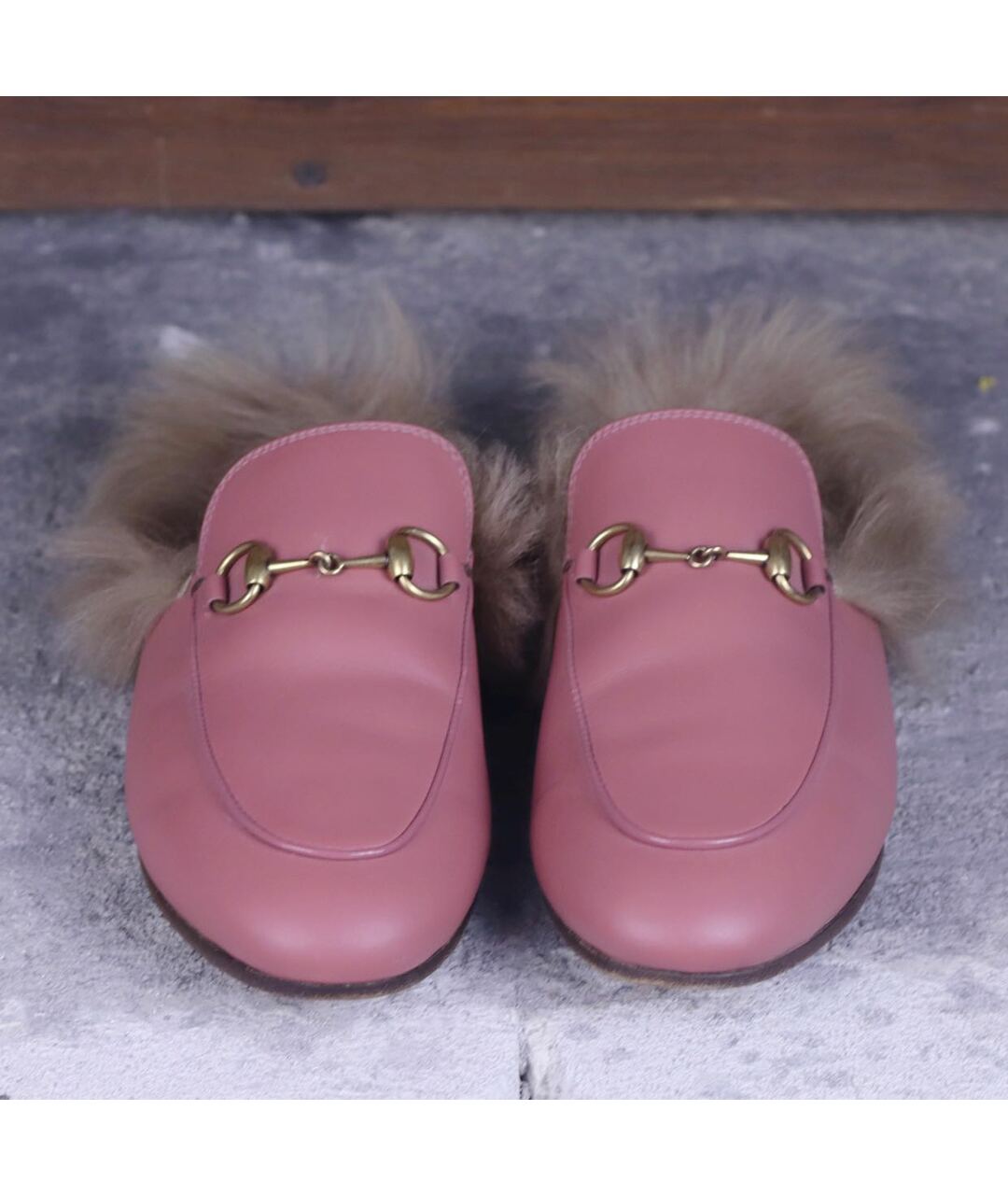 GUCCI Розовые кожаные мюли, фото 2