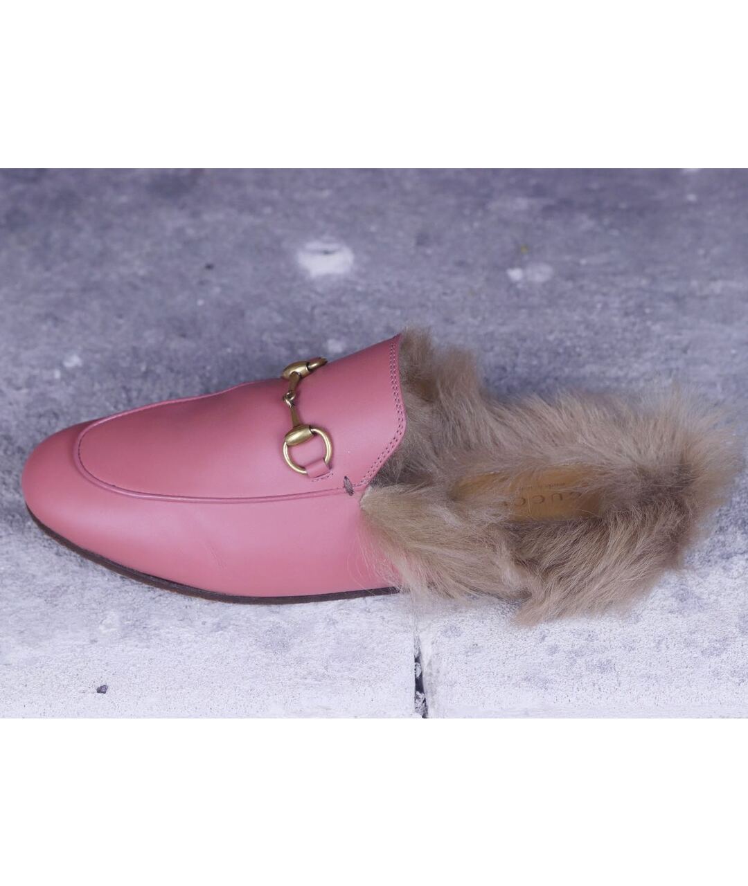 GUCCI Розовые кожаные мюли, фото 6