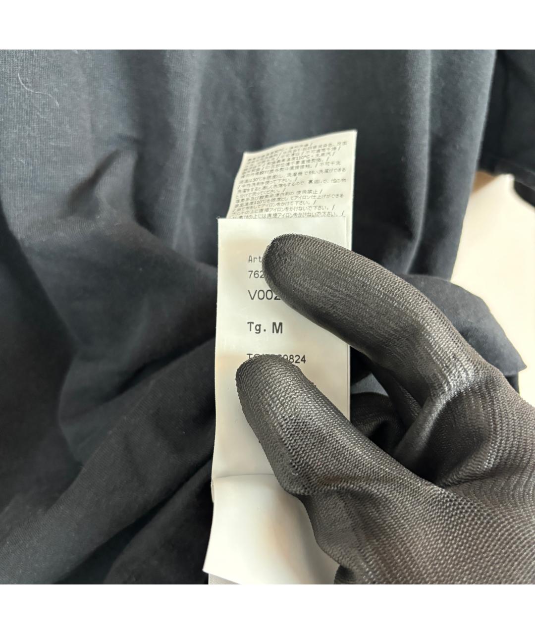 STONE ISLAND Черная хлопковая футболка, фото 7