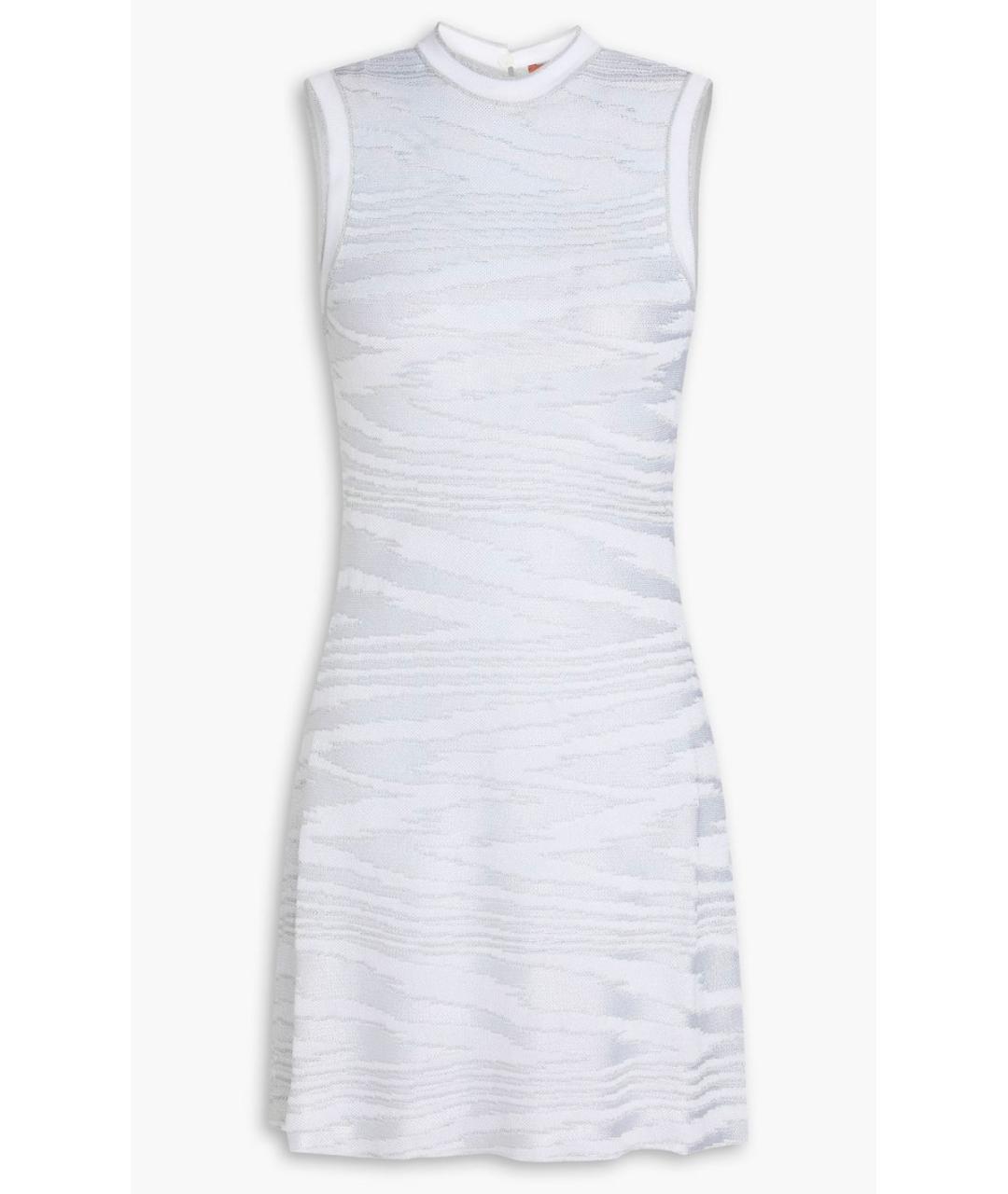 MISSONI Серебряное вискозное коктейльное платье, фото 4