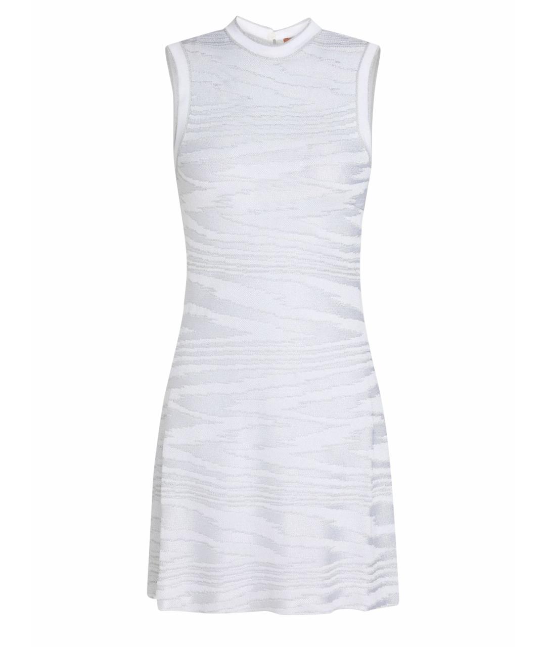 MISSONI Серебряное вискозное коктейльное платье, фото 1