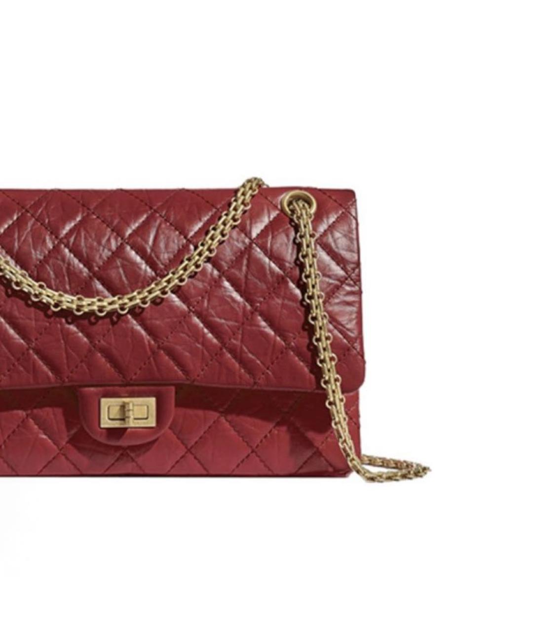 CHANEL Красная кожаная сумка через плечо, фото 3