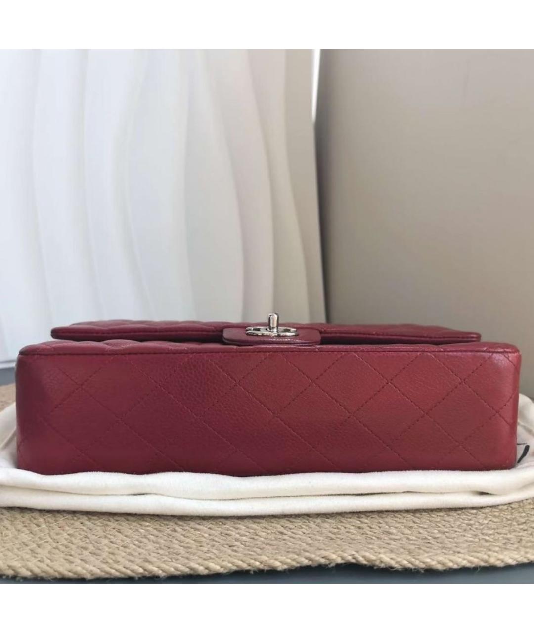 CHANEL Красная кожаная сумка через плечо, фото 7