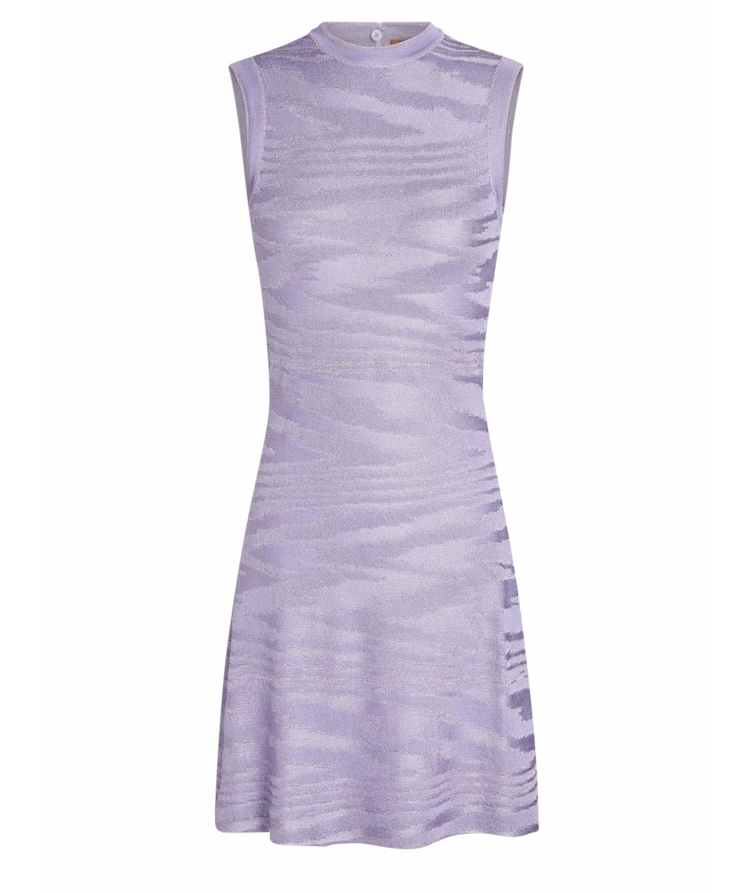 MISSONI Фиолетовое вискозное коктейльное платье, фото 1