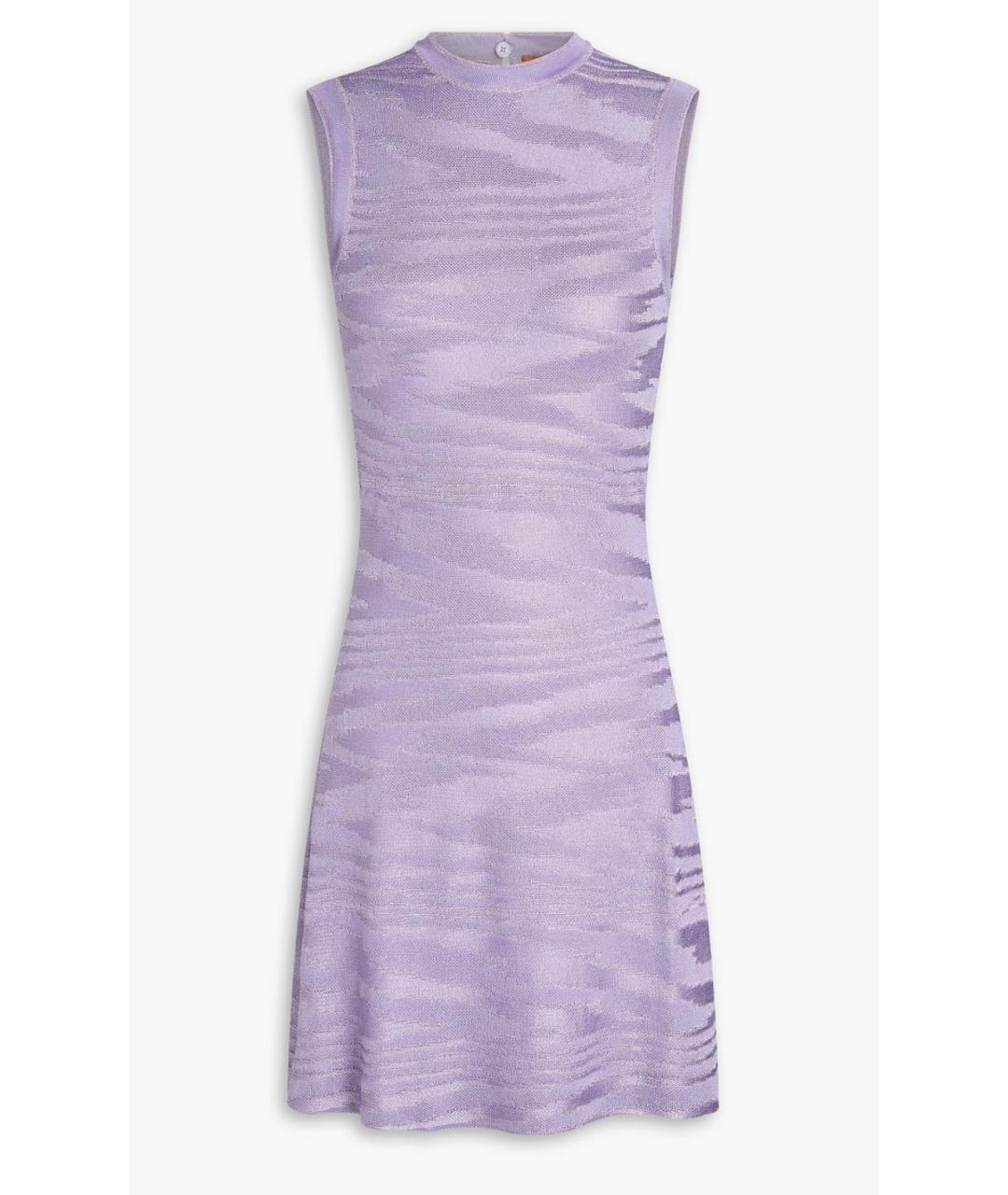 MISSONI Фиолетовое вискозное коктейльное платье, фото 4
