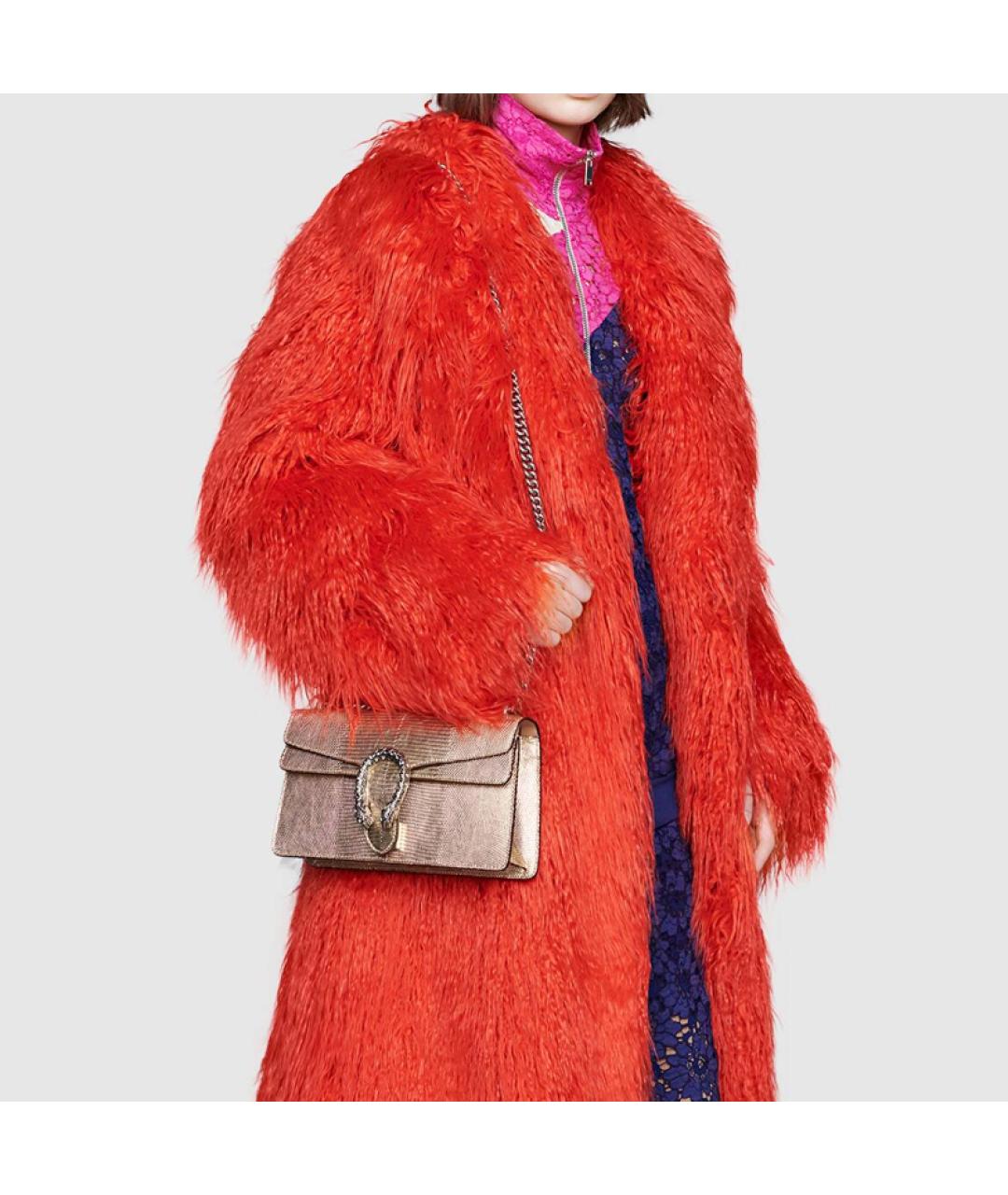 GUCCI Золотая кожаная сумка через плечо, фото 8