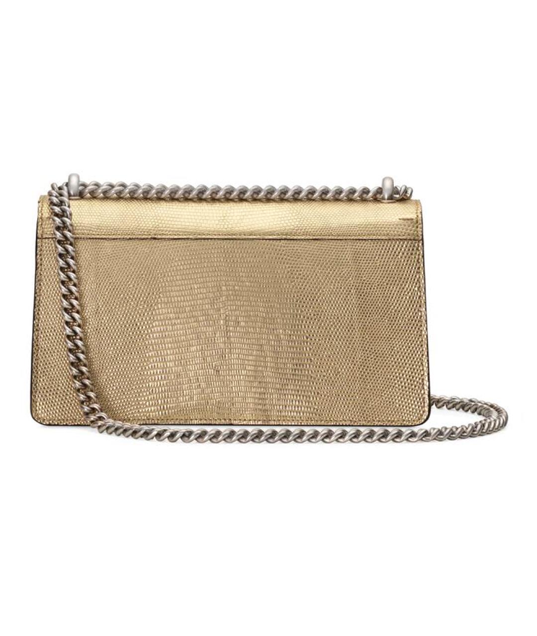 GUCCI Золотая кожаная сумка через плечо, фото 4