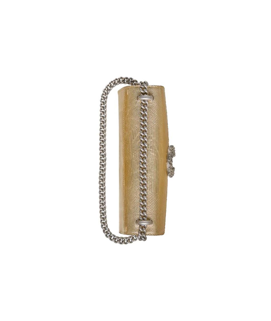 GUCCI Золотая кожаная сумка через плечо, фото 5