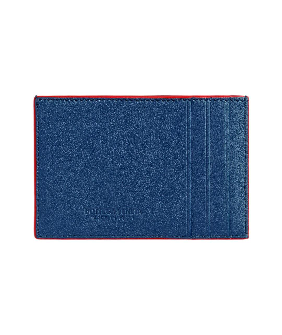 BOTTEGA VENETA Синий кожаный кардхолдер, фото 2