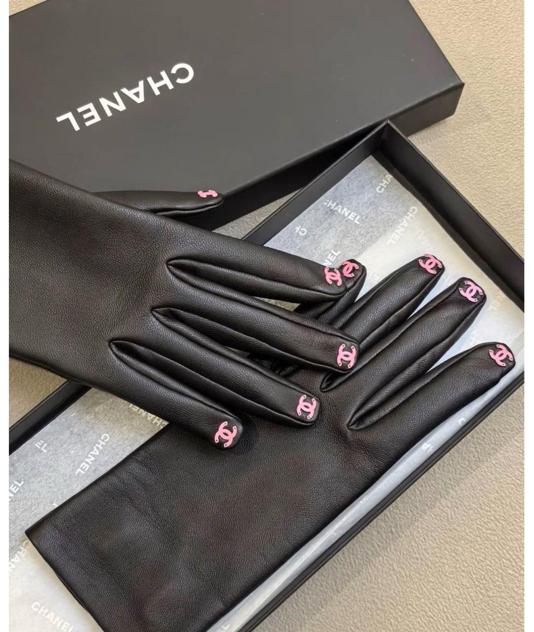 CHANEL Черные кожаные перчатки, фото 5